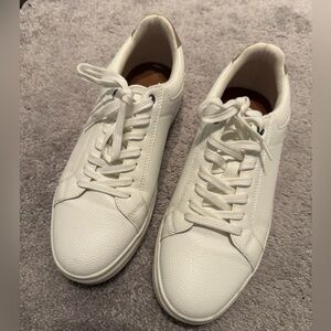 Aldo White Leather Low-Top Lace-Up Sneakers